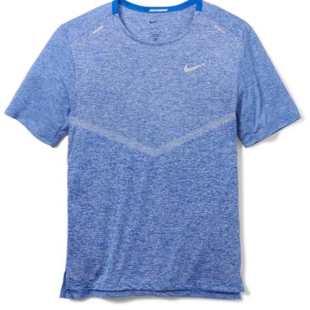 Nike Men’s S Small Dri-FIT Rise 365 Running Top T-Shirt Performance Blue NWT - Picture 6 of 7